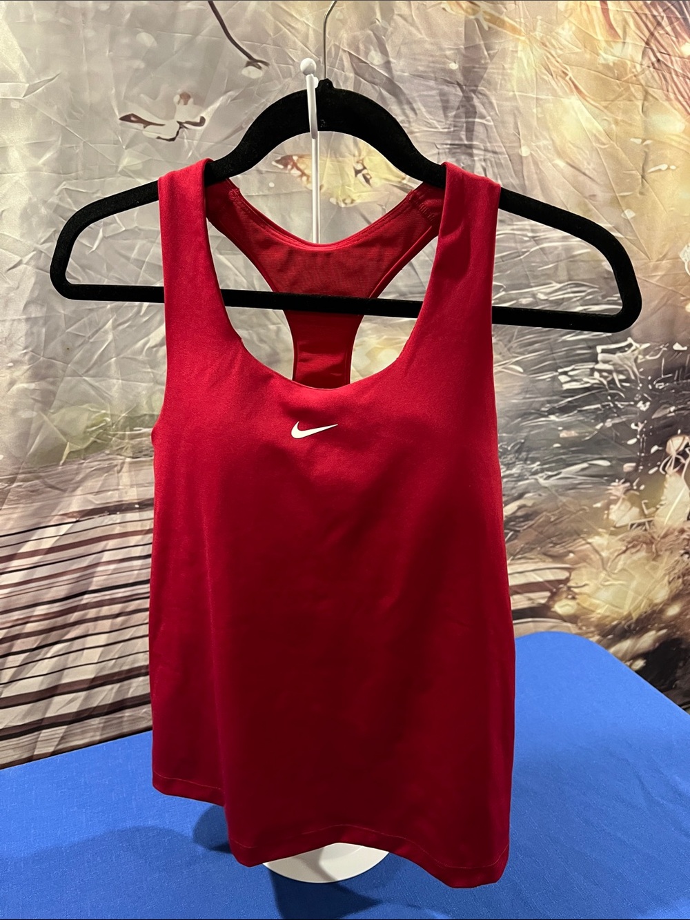 Nike Red Racerback Athletic Tank with White Swoosh